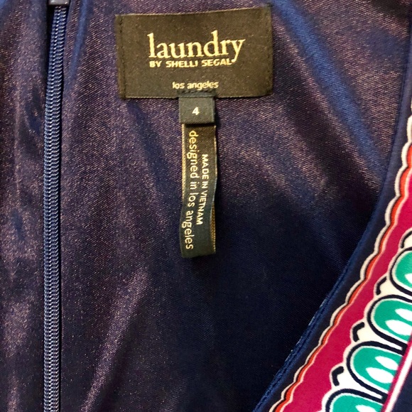 Laundry floral print navy dress - Picture 3 of 3